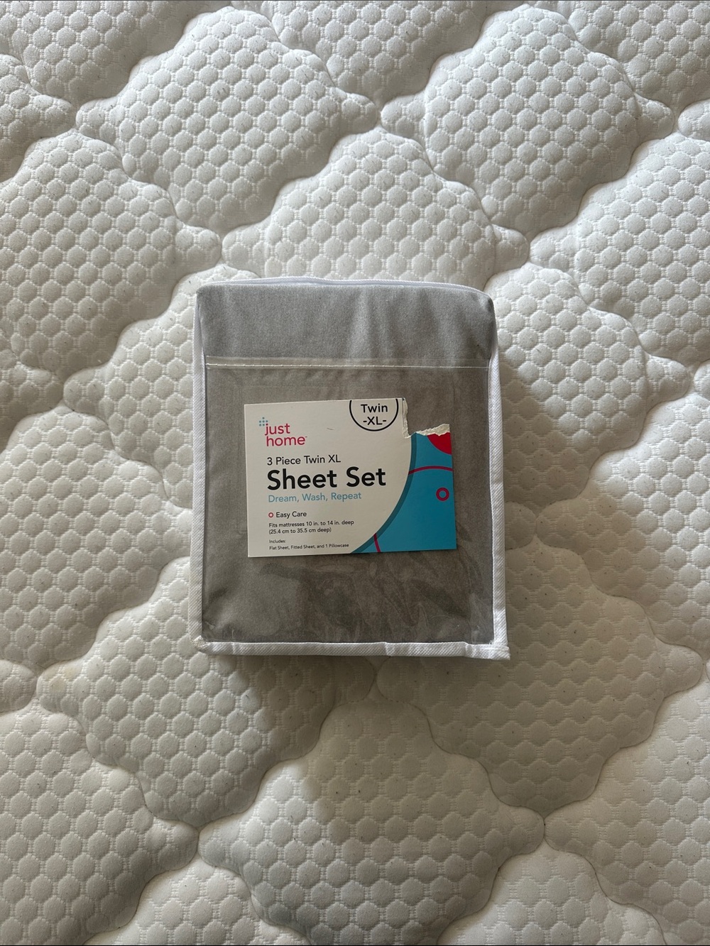 Twin XL 3-Piece Sheet Set - Gray